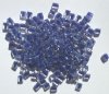 10 grams of 4x4mm Colorlined Opaque Cobalt Miyuki Cubes